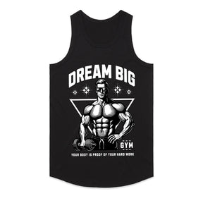 Dream Big – Bodybuilding & Fitness Motivational Black T-Shirt