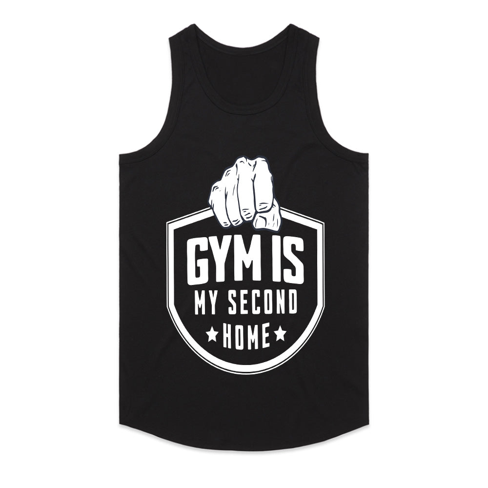 "Gym Is My Second Home" Hardcore Fitness T-Shirt – Dedication & Strength