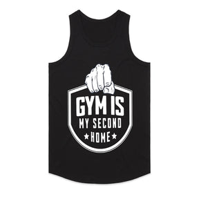 "Gym Is My Second Home" Hardcore Fitness T-Shirt – Dedication & Strength