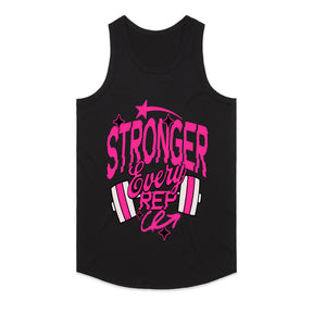 "Stronger Every Rep" Women's Motivational Gym T-Shirt – Lift, Grow, Conquer