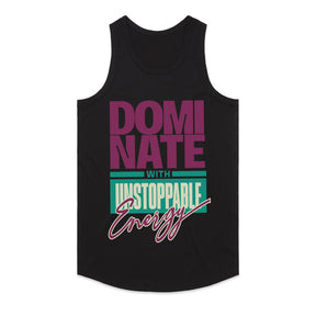 "Dominate with Unstoppable Energy" Motivational Gym T-Shirt – Power & Confidence