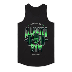 "Alligator Gym – No Pain No Gain" Hardcore Workout T-Shirt – Strength & Determination