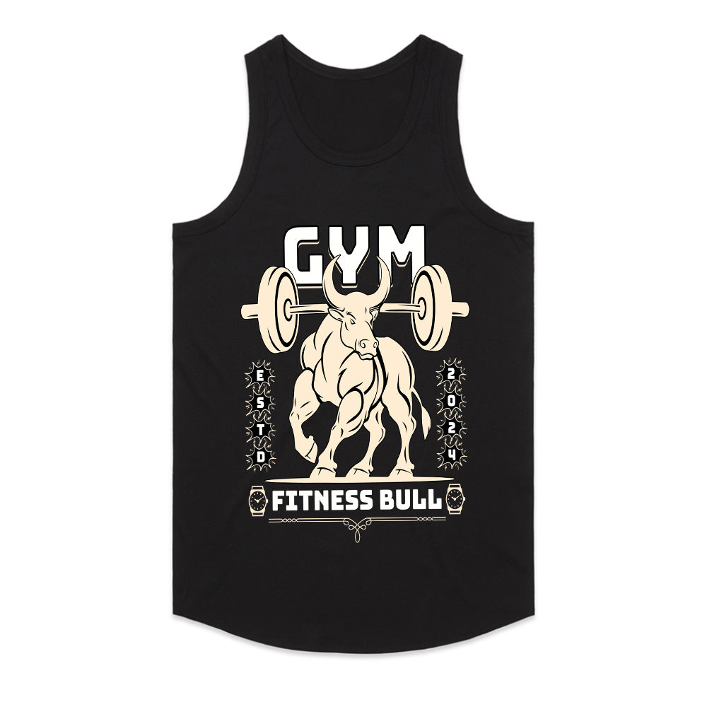 "Fitness Bull" Powerlifting Gym T-Shirt – Strength, Power & Determination