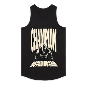 "Champion – No Pain No Gain" Motivational Gym T-Shirt – Train Like a Winner