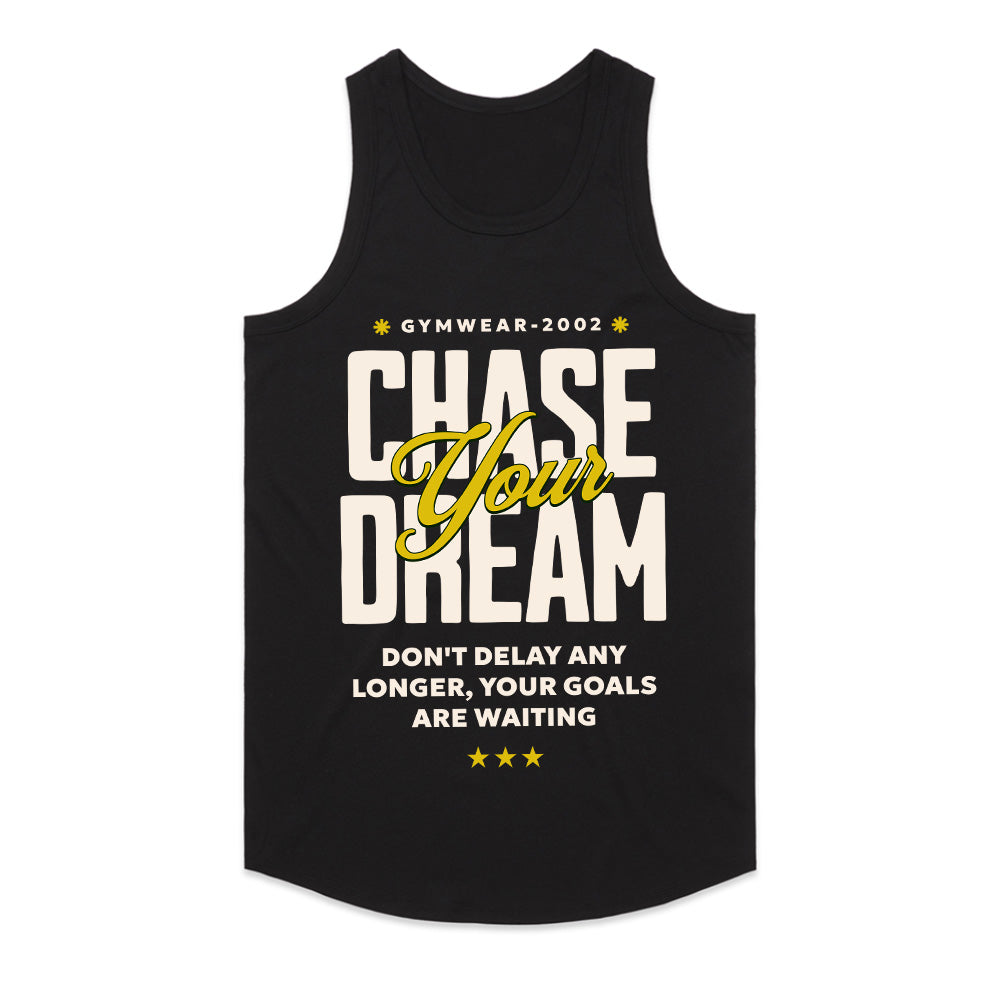 "Chase Your Dream" Inspirational Gym T-Shirt – No Limits, No Delays
