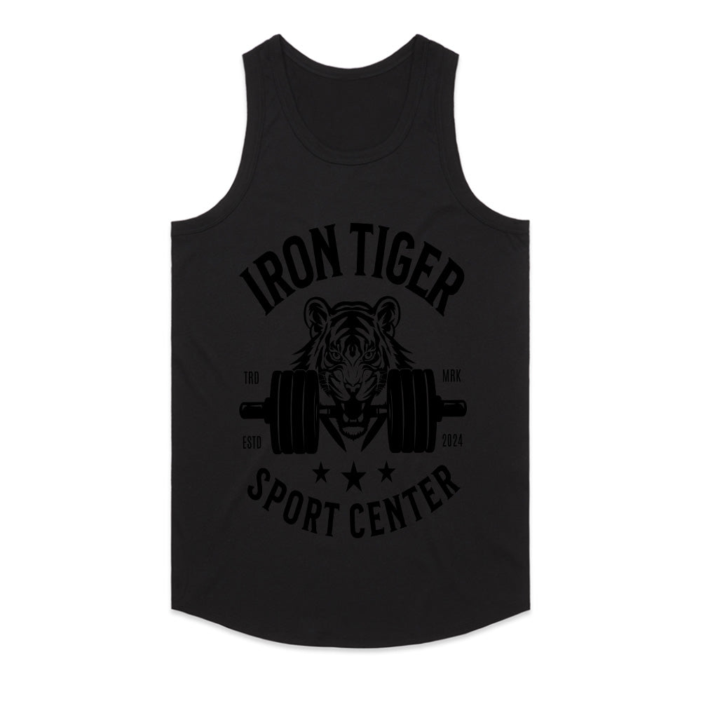 "Iron Tiger Sport Center" Gym T-Shirt – Stealth Black Power & Strength