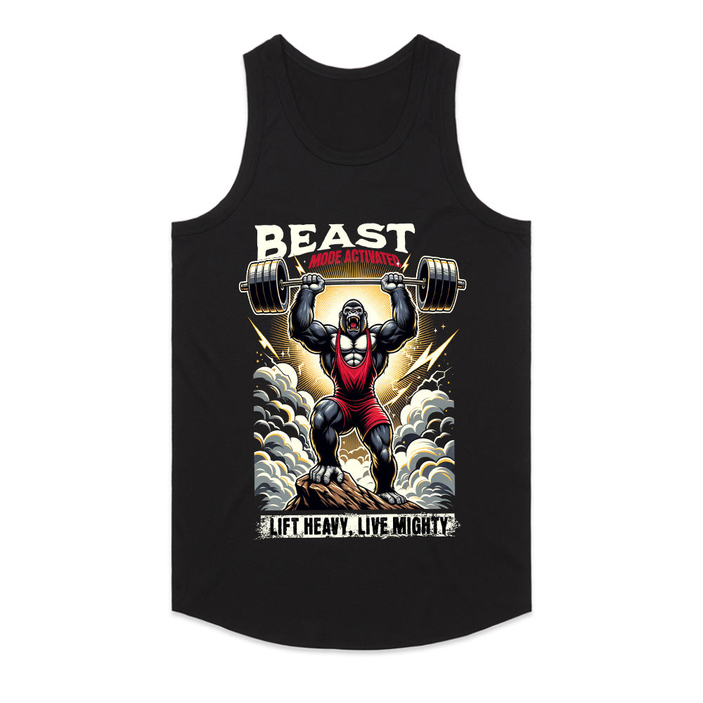 "Beast Mode Activated" Gorilla Powerlifting Gym T-Shirt – Lift Heavy, Live Mighty