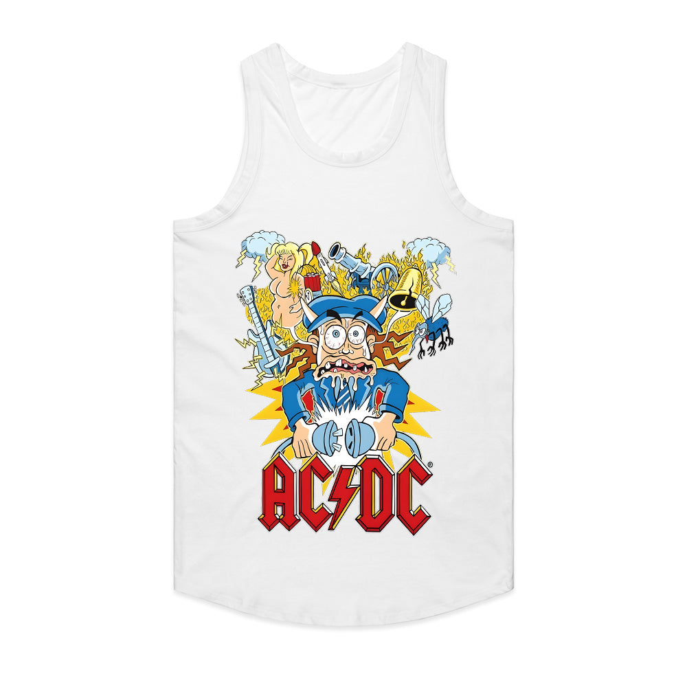 AC/DC Cartoon Chaos Graphic T-Shirt – High Voltage Rock & Roll