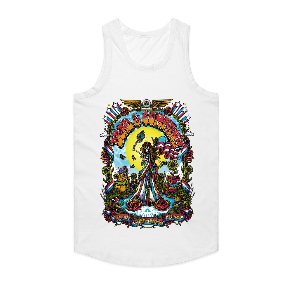 Dead & Company Psychedelic Tour T-Shirt – Vibrant Grateful Dead-Inspired Artwork