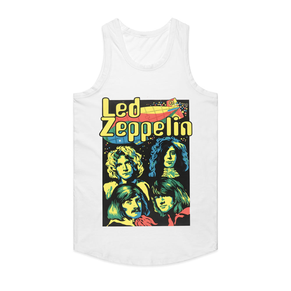Vintage Led Zeppelin Band Portrait T-Shirt – Retro Rock Legends Design