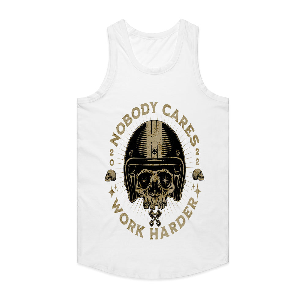 Nobody Cares, Work Harder – Skull Rider Motivation T-Shirt