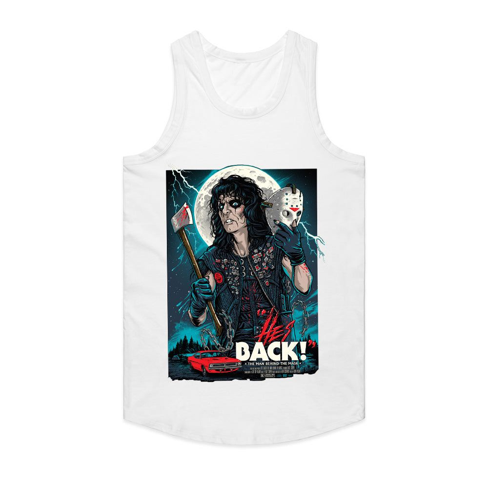 "He's Back! The Man Behind The Mask" Vintage Horror Rock T-Shirt