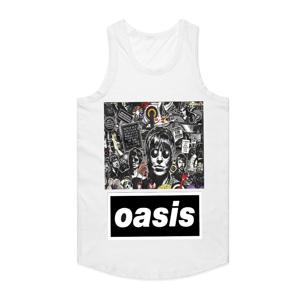Oasis Psychedelic Collage T-Shirt – Britpop Legends Tribute
