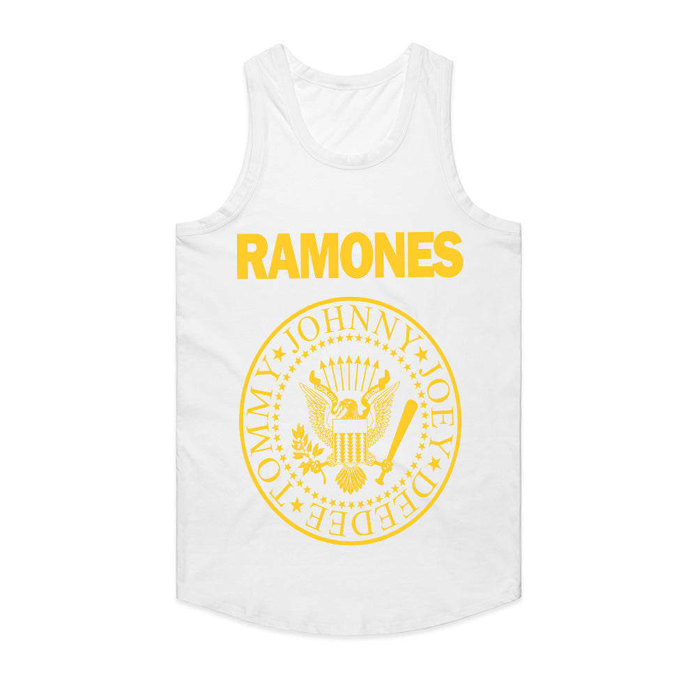 Ramones Classic Logo T-Shirt – Yellow Punk Rock Eagle Emblem Tee