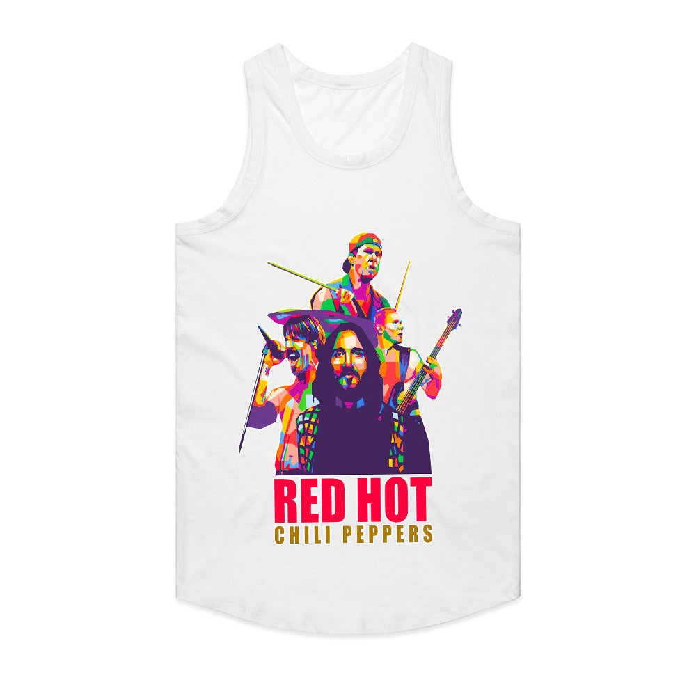 Red Hot Chili Peppers Pop Art Band T-Shirt – Vibrant Rock Concert Tee