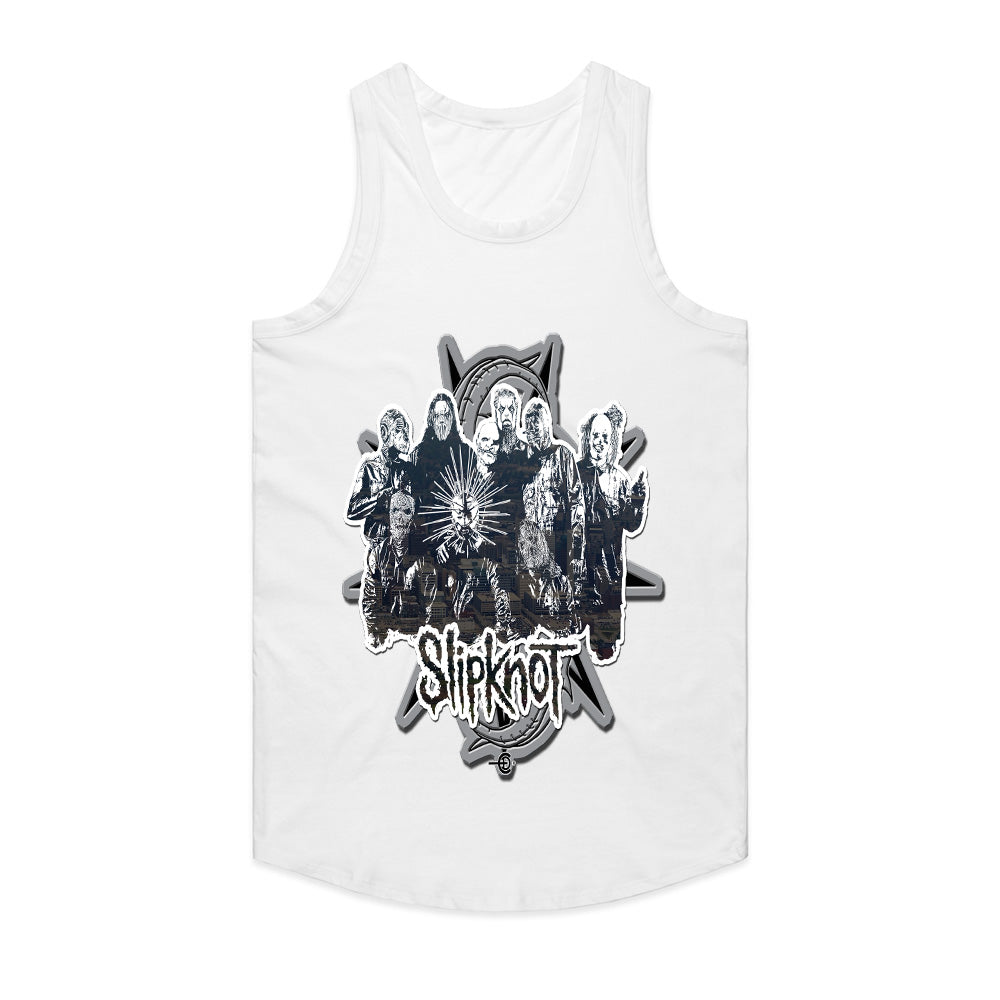 Slipknot Monochrome Band Group T-Shirt – Dark Metal Legacy