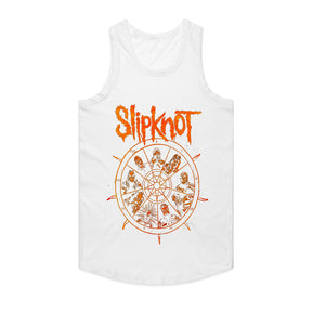 Slipknot Band Members Pentagram Wheel Graphic T-Shirt