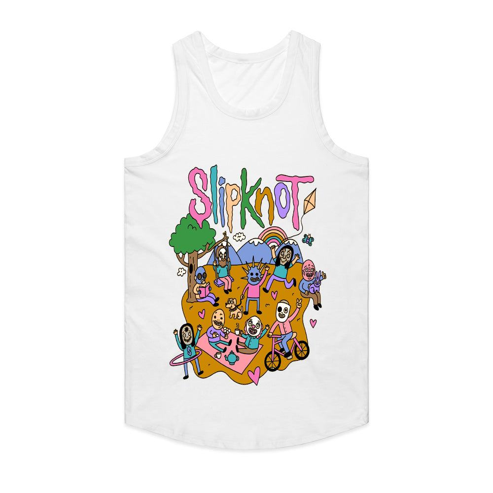 Slipknot Whimsical Cartoon Parody T-Shirt – Dark Humor Meets Metal