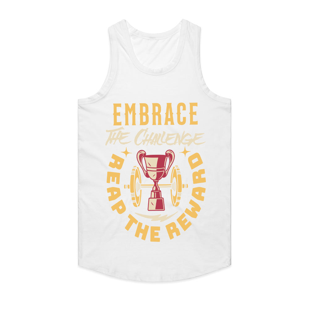 "Embrace the Challenge, Reap the Reward" Gym T-Shirt – Motivation for Champions