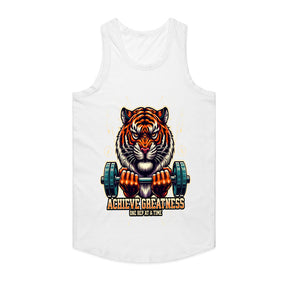 "Achieve Greatness" Tiger Gym T-Shirt – Fierce Motivation for Fitness Warriors