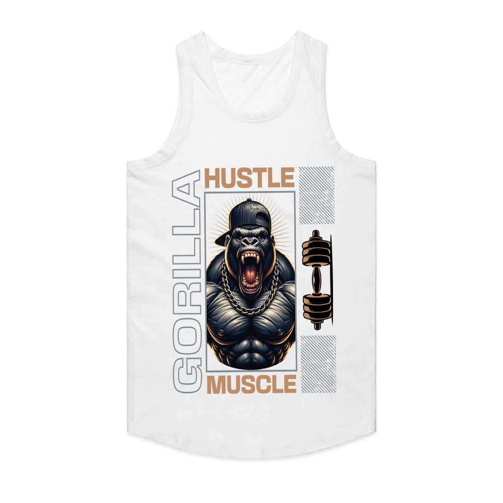 "Gorilla Hustle Muscle" Gym T-Shirt – Power, Strength & Grind