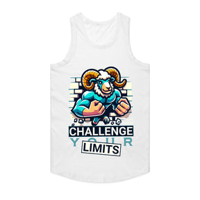 "Challenge Your Limits" Motivational Ram Gym T-Shirt – Break Through Barriers