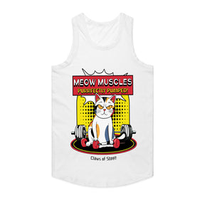 "Meow Muscles" Funny Gym Cat T-Shirt – Purrfectly Pumped!