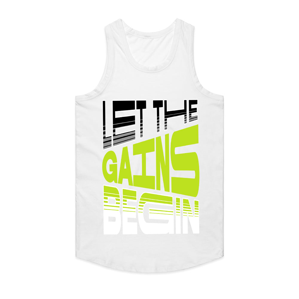 "Let the Gains Begin" Motivational Gym T-Shirt – Stylish Fitness Tee