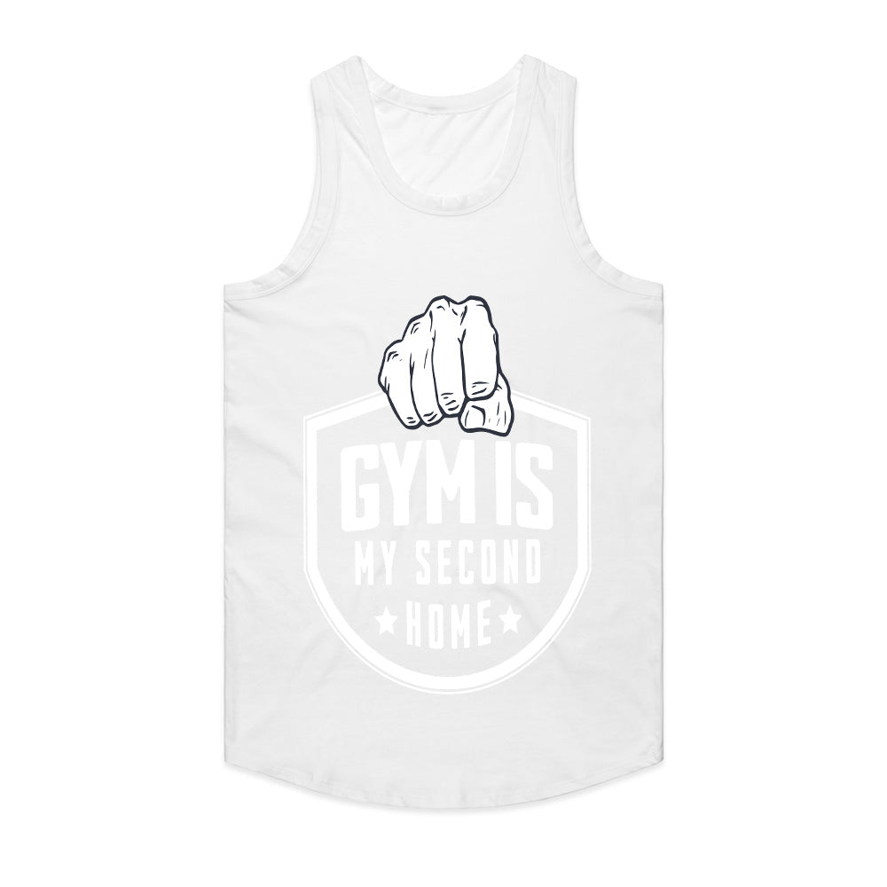 "Gym Is My Second Home" Hardcore Fitness T-Shirt – Dedication & Strength