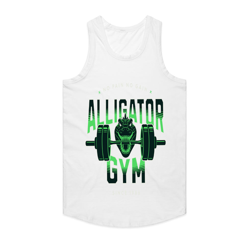 "Alligator Gym – No Pain No Gain" Hardcore Workout T-Shirt – Strength & Determination