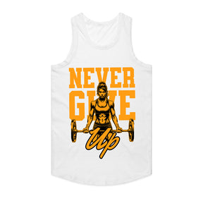 "Never Give Up" Women's Strength Training Gym T-Shirt – Empowerment & Motivation