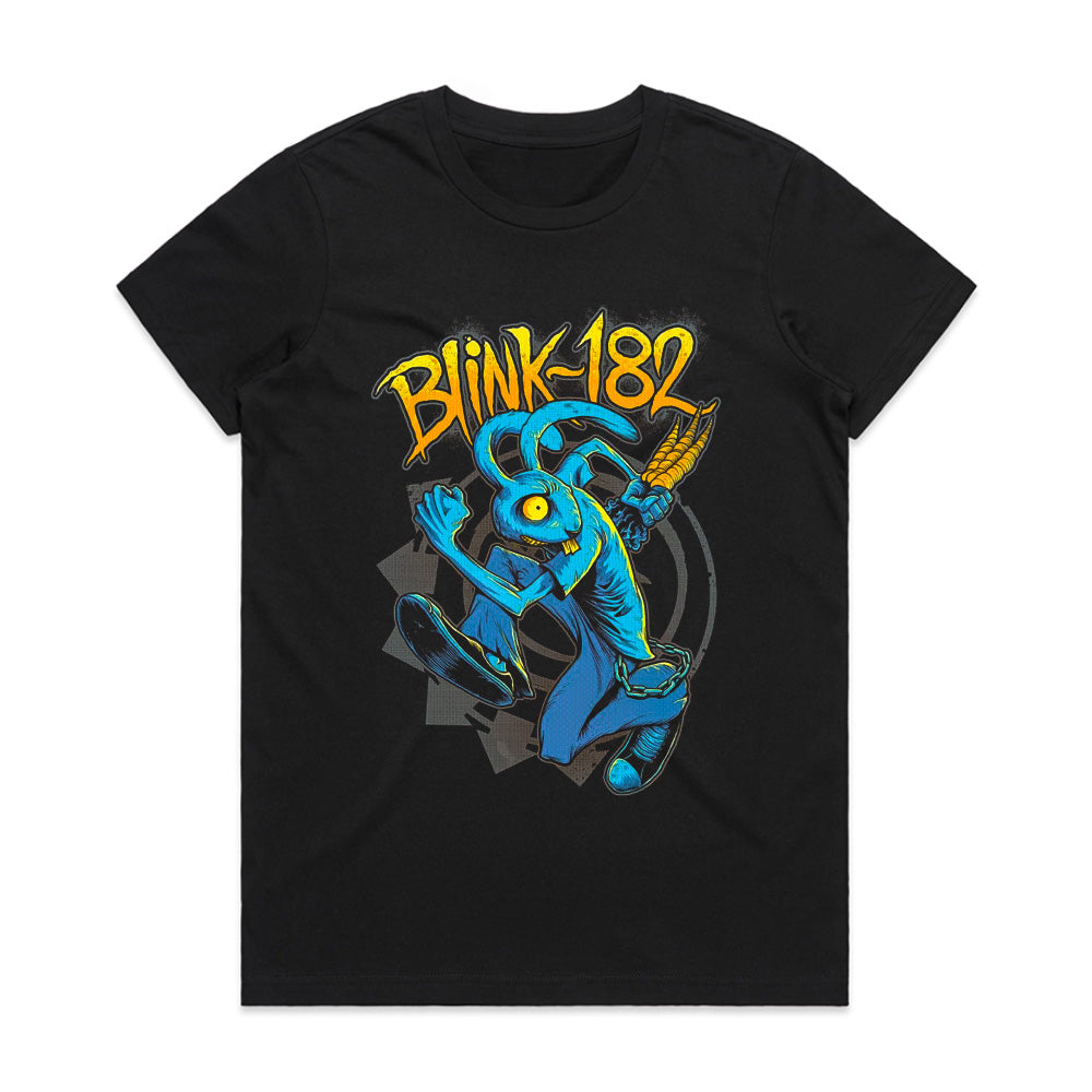 Blink-182 Crazy Blue Bunny T-Shirt – Punk Rock Cartoon Style