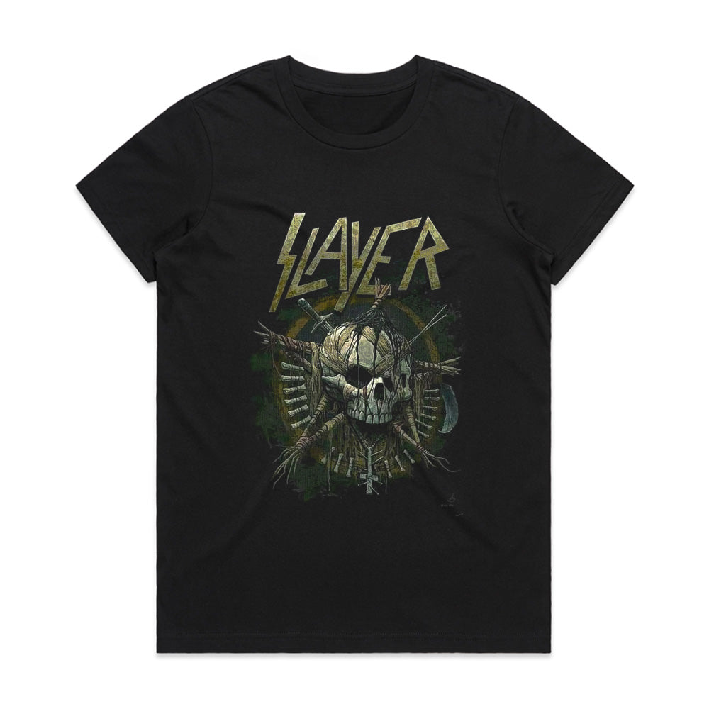 Slayer War Skull T-Shirt – Brutal Thrash Metal Battle Design