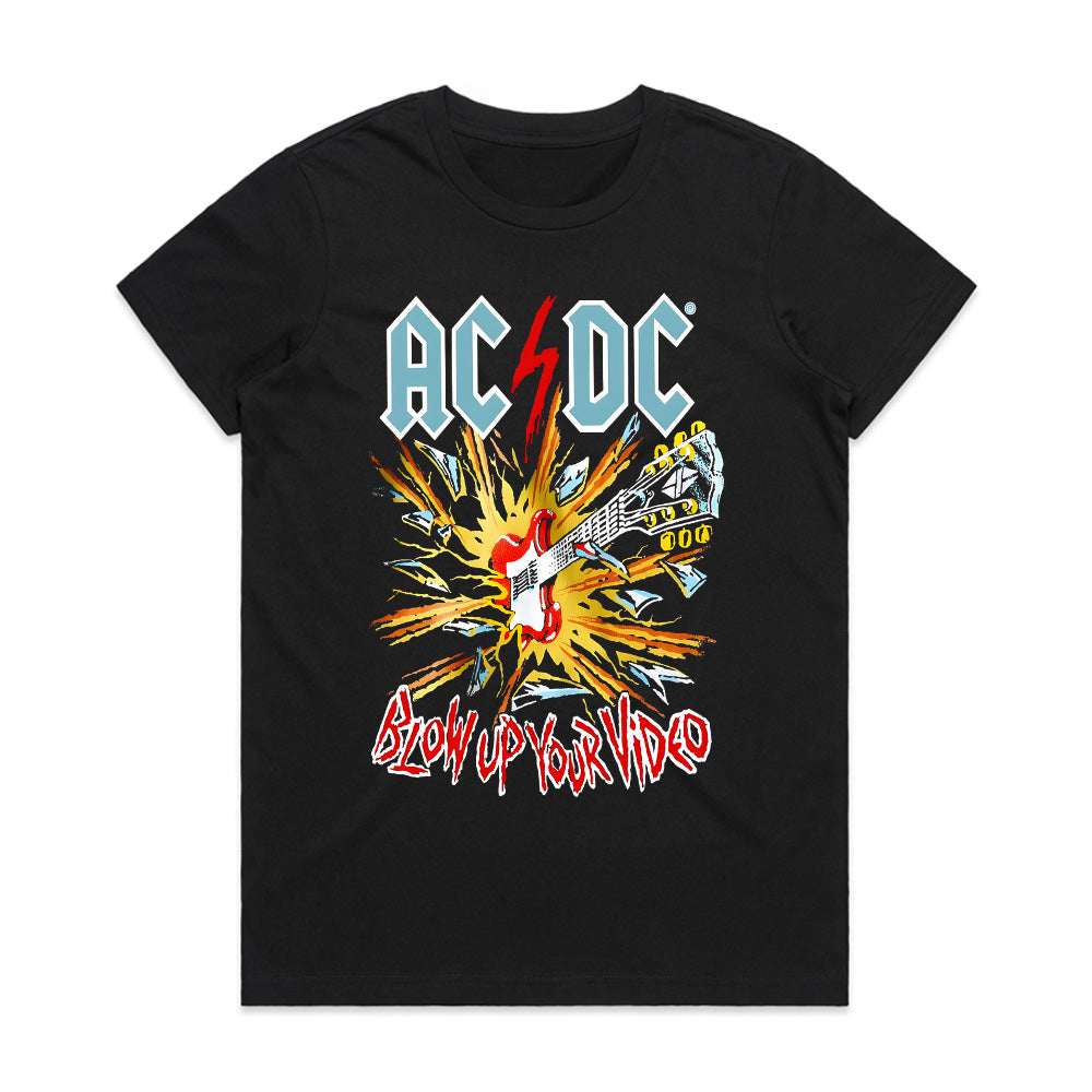 AC/DC "Blow Up Your Video" Explosive Rock Graphic T-Shirt