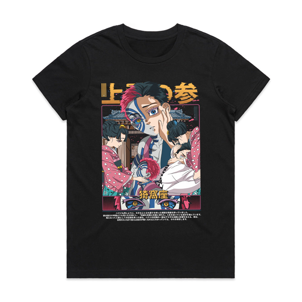 Demon Slayer Akaza T-Shirt – Stylish Upper Moon 3 Anime Graphic Tee