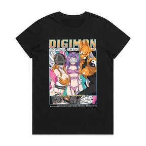Digimon Digital Queens T-Shirt – Angewomon, Kazemon, & Renamon