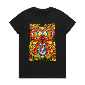 Grateful Dead Psychedelic Heart & Skull Lightning Bolt T-Shirt