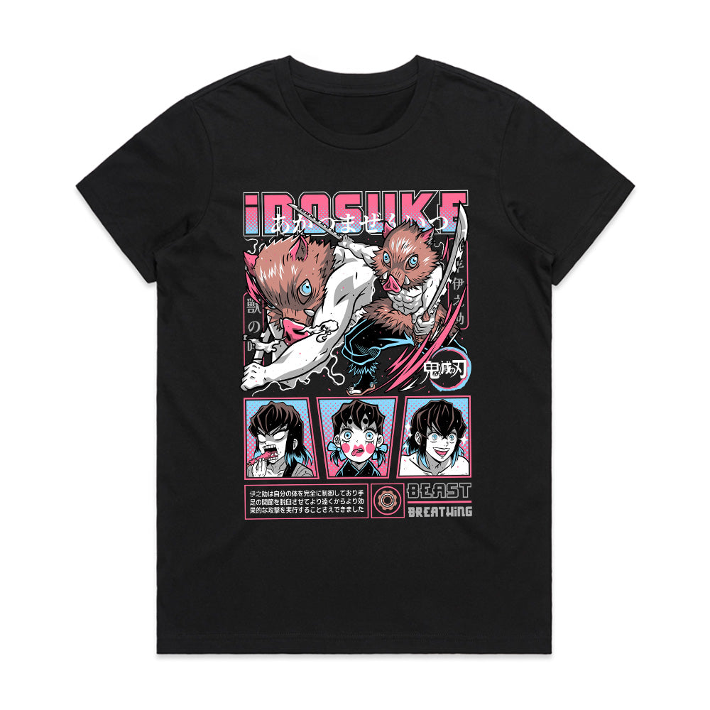 Demon Slayer Inosuke T-Shirt – Beast Breathing Anime Graphic Tee