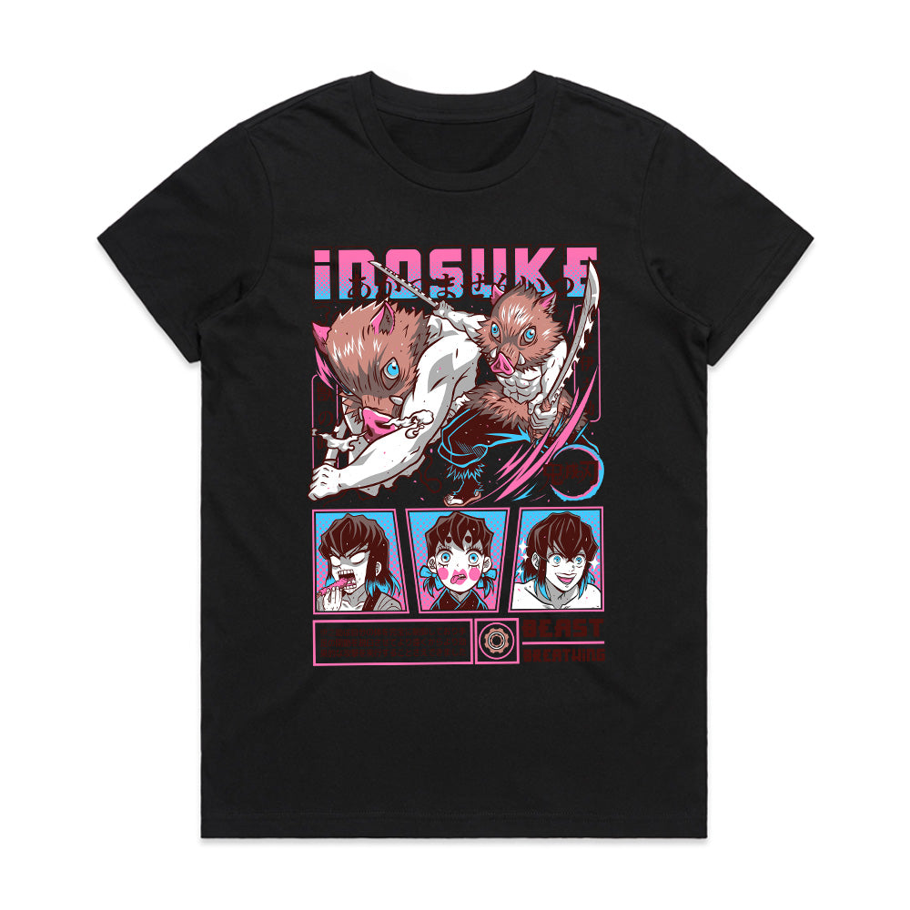 Inosuke Hashibira Beast Breathing Action T-Shirt – Demon Slayer Edition
