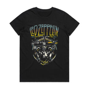 Led Zeppelin Rock & Roll Airship T-Shirt – Iconic Zeppelin & Guitar Design