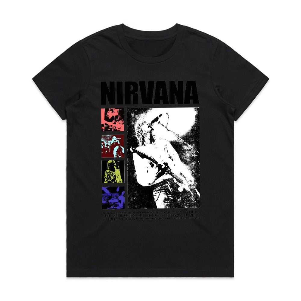 Nirvana Live Performance T-Shirt – Grunge Rock Tribute