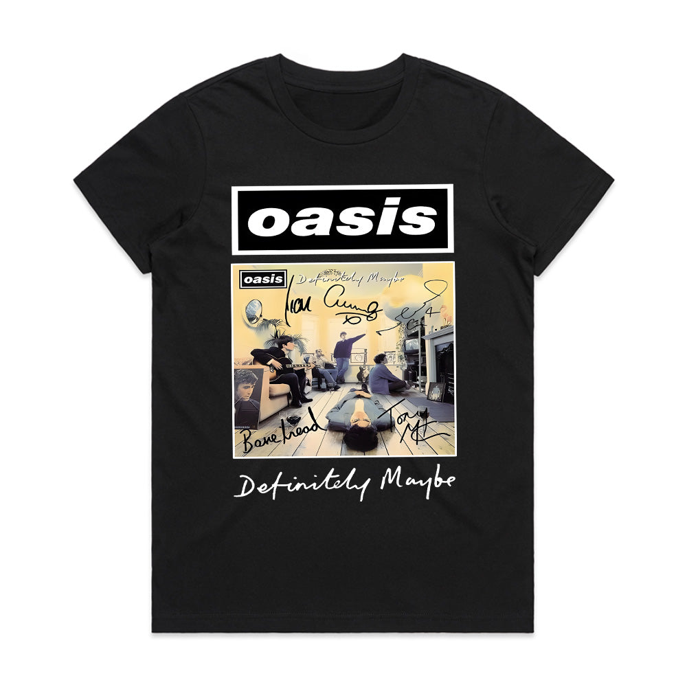 Oasis "Definitely Maybe" Album Cover T-Shirt – Signed Edition Tribute