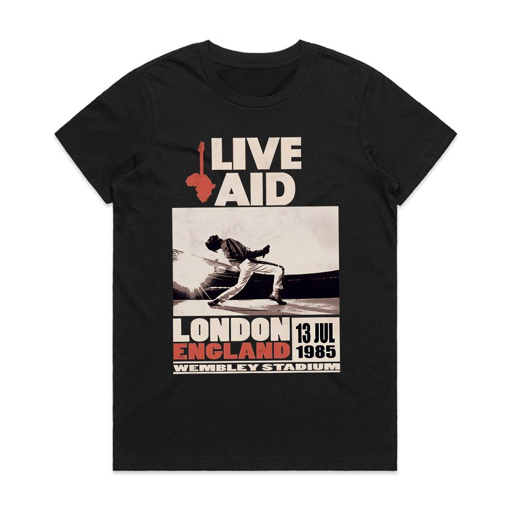 Live Aid 1985 Queen T-Shirt – Iconic Freddie Mercury Wembley Performance