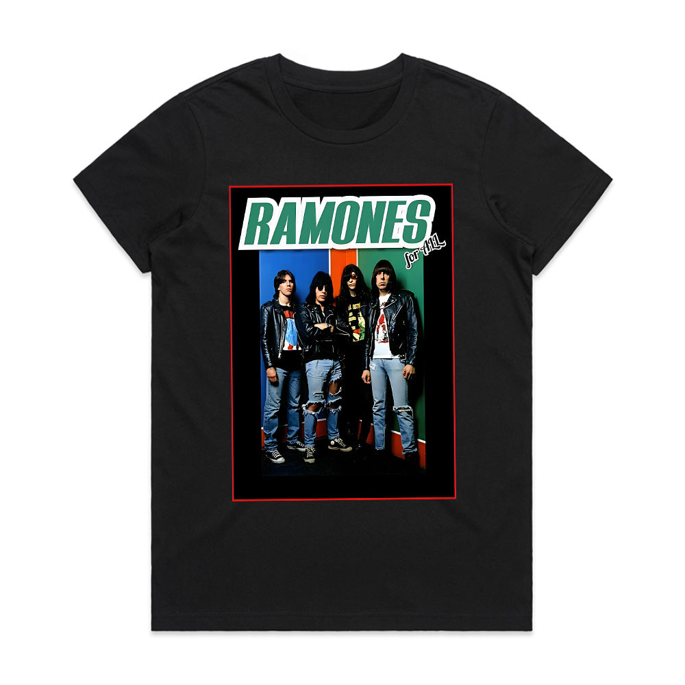 Ramones "For All" T-Shirt – Vintage Punk Rock Band Photo Tee