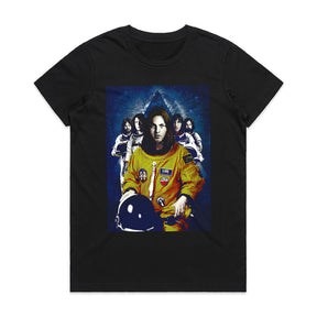 "Cosmic Rock Voyage" Psychedelic Space-Themed Band T-Shirt