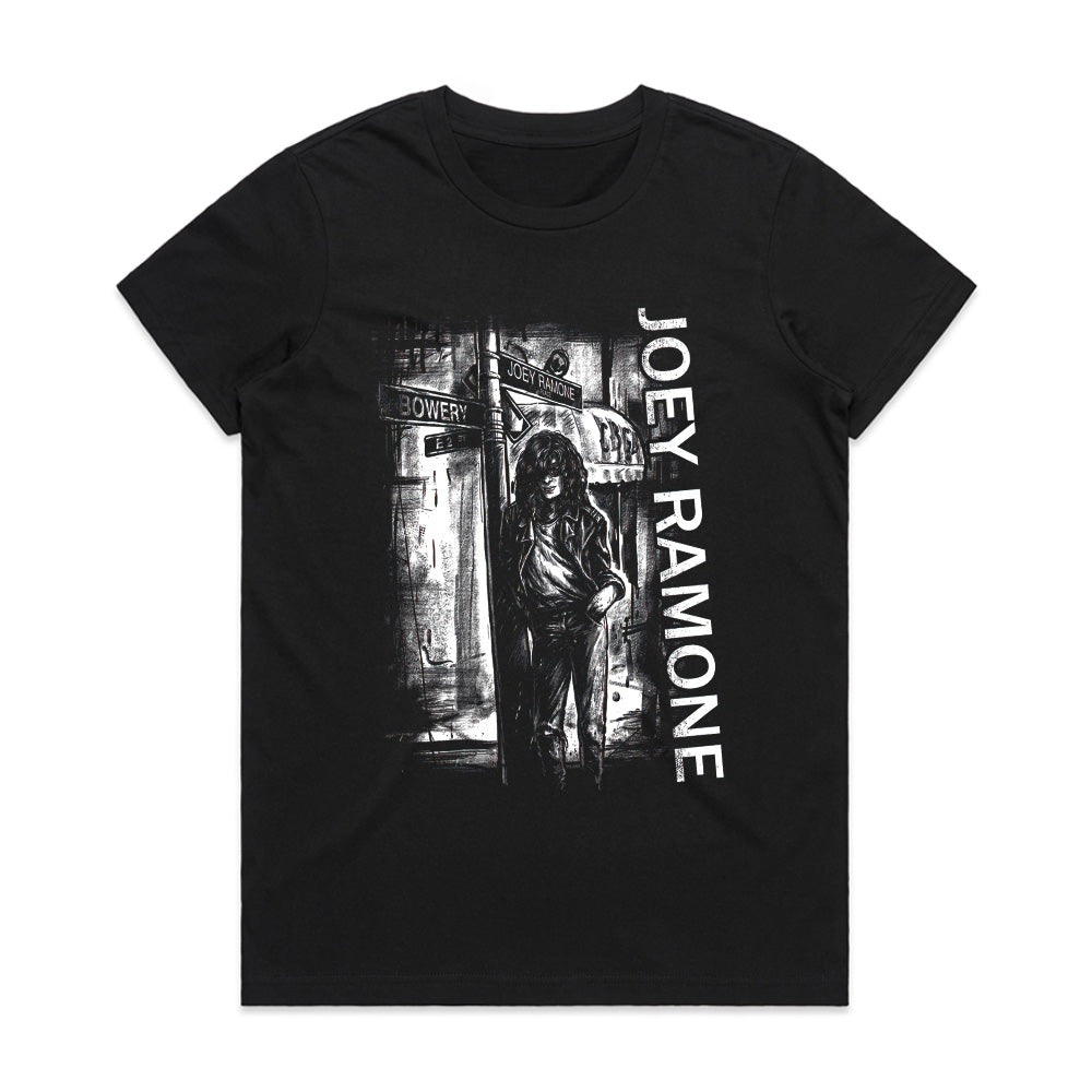 "Joey Ramone - Bowery Street Tribute" Punk Rock T-Shirt