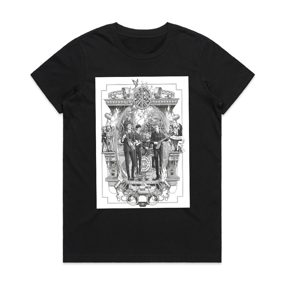 "Baroque Beatles" Vintage-Inspired Rock Art T-Shirt