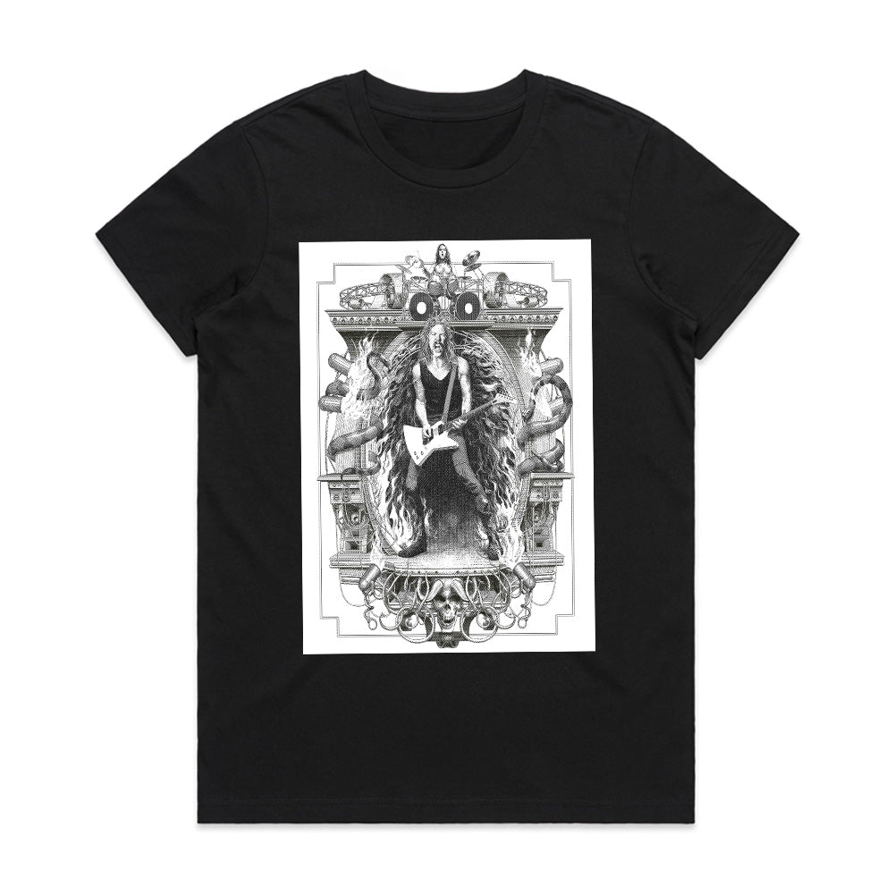 "Guitar Throne" Baroque-Inspired Rock Art T-Shirt