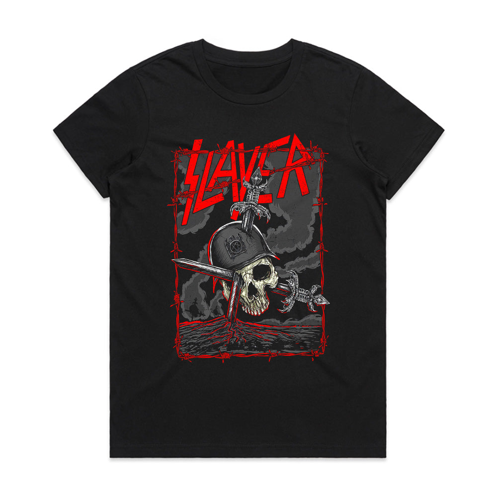 Slayer-Inspired "Warfare Skull" Brutal Metal T-Shirt