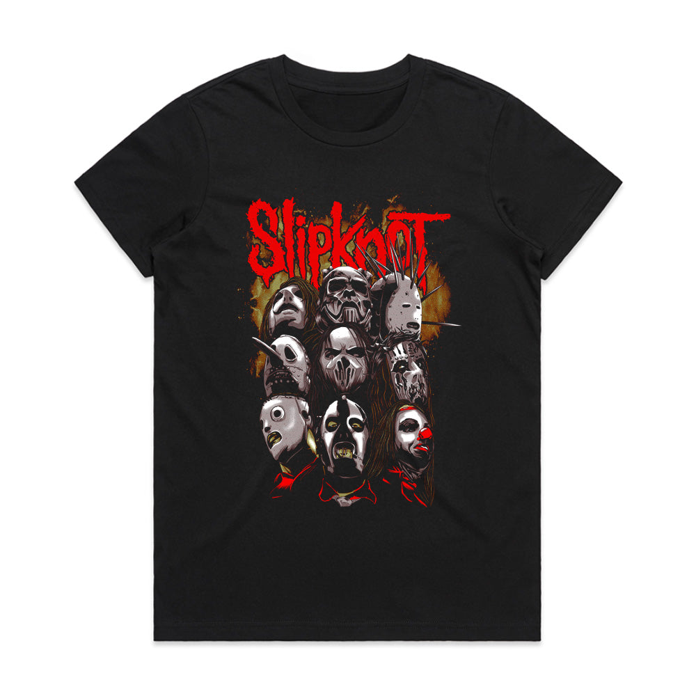 Slipknot "The Nine Masks" Heavy Metal Horror-Inspired T-Shirt